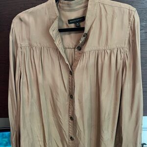 Banana Republic Tan Button-Up Blouse